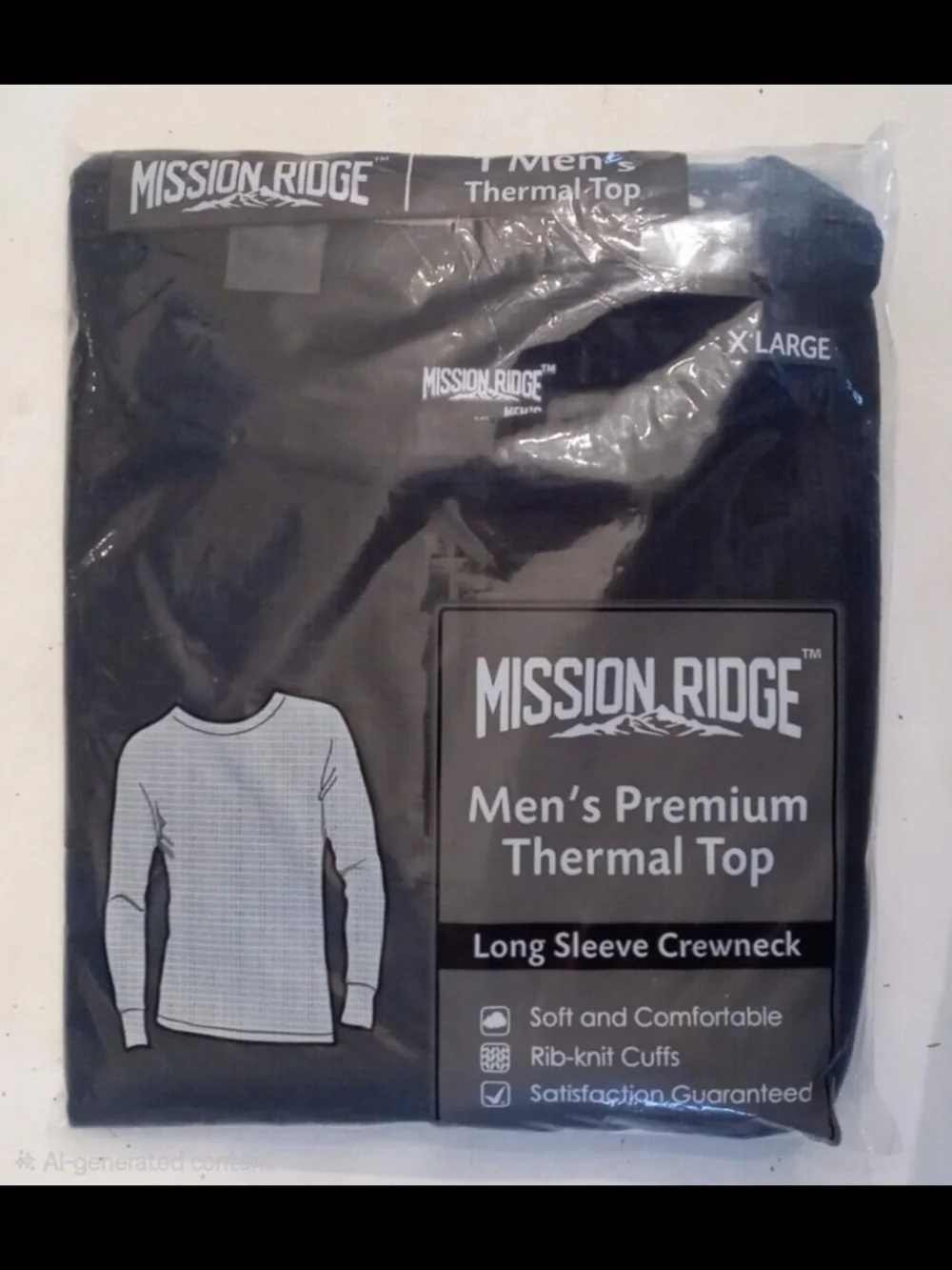 Men’s Premium Thermal Top & Bottom - Black (X-Large)